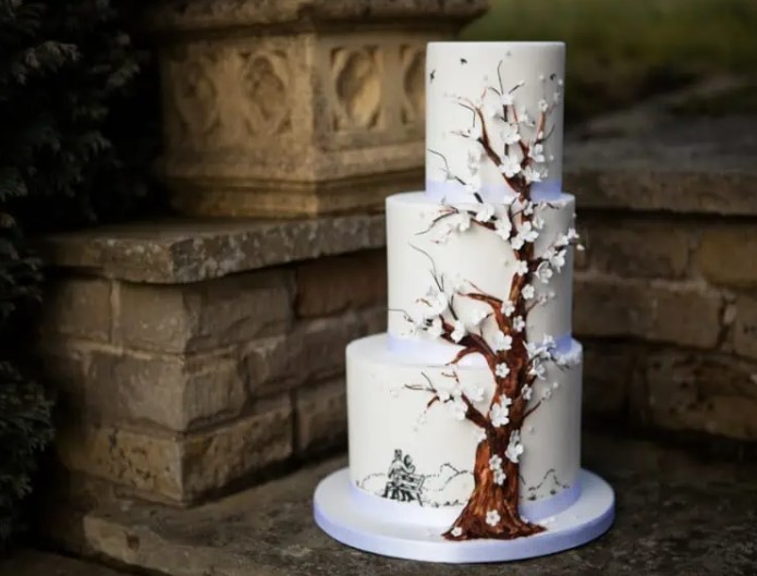 Silver Tree of Life Cake