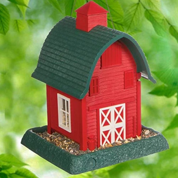 Red Barn Hopper Bird Feeder