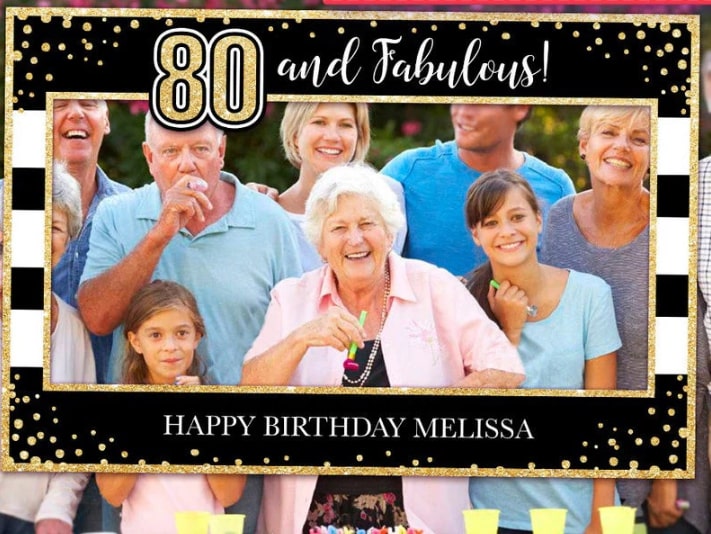 80th birthday party ideas - photo booth