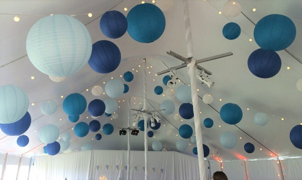 80th birthday party ideas - paper lanterns