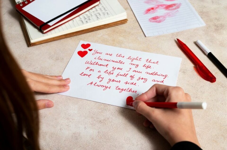 date night ideas - write love letters