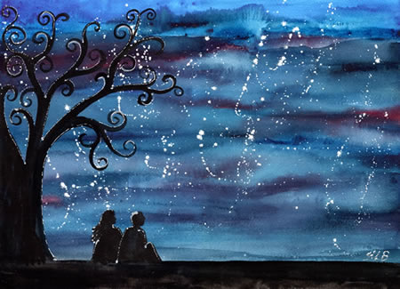 painting stargazing date ideas