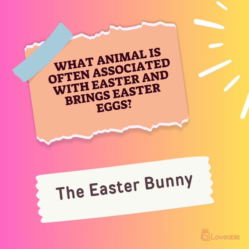 What animal is often associated with Easter and brings Easter eggs