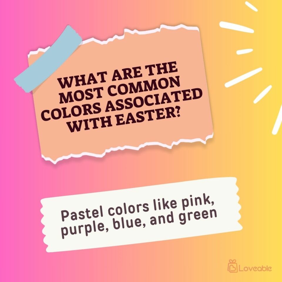 What are the most common colors associated with Easter