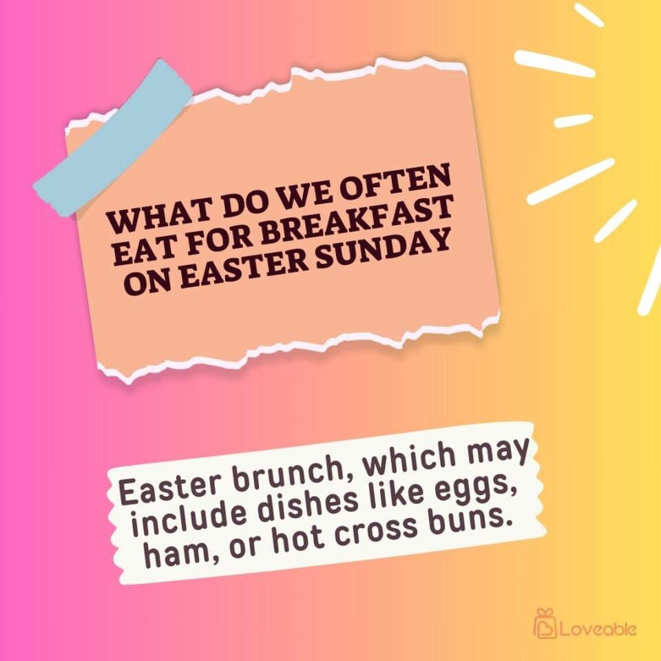 What do we often eat for breakfast on Easter Sunday