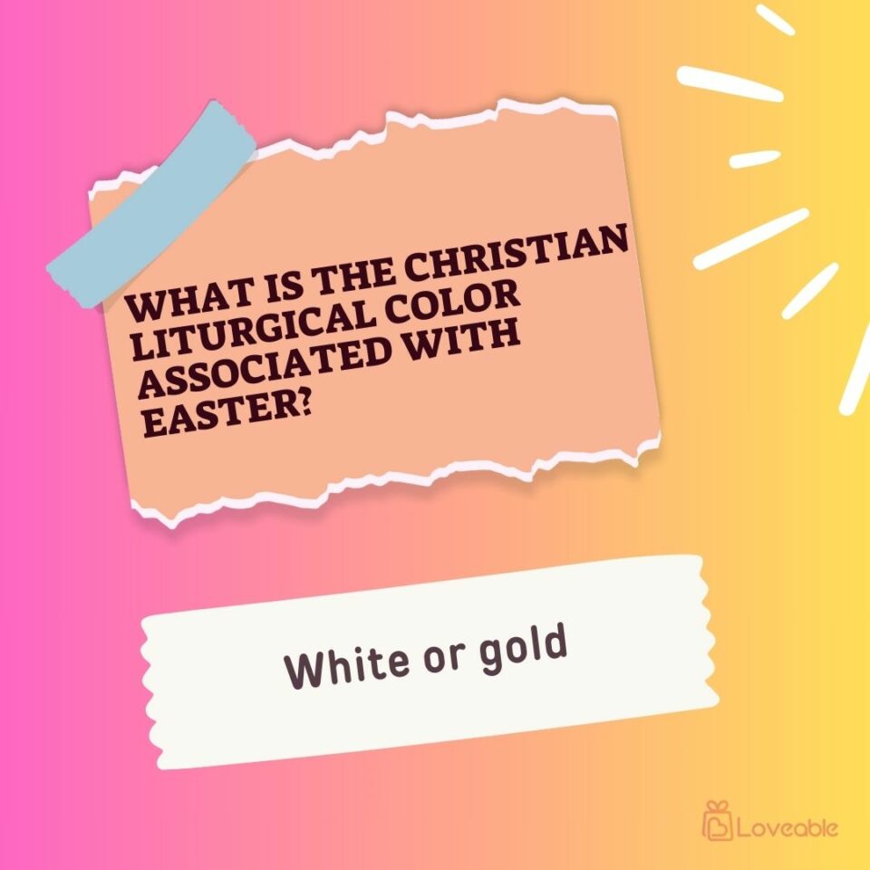 What is the Christian liturgical color associated with Easter