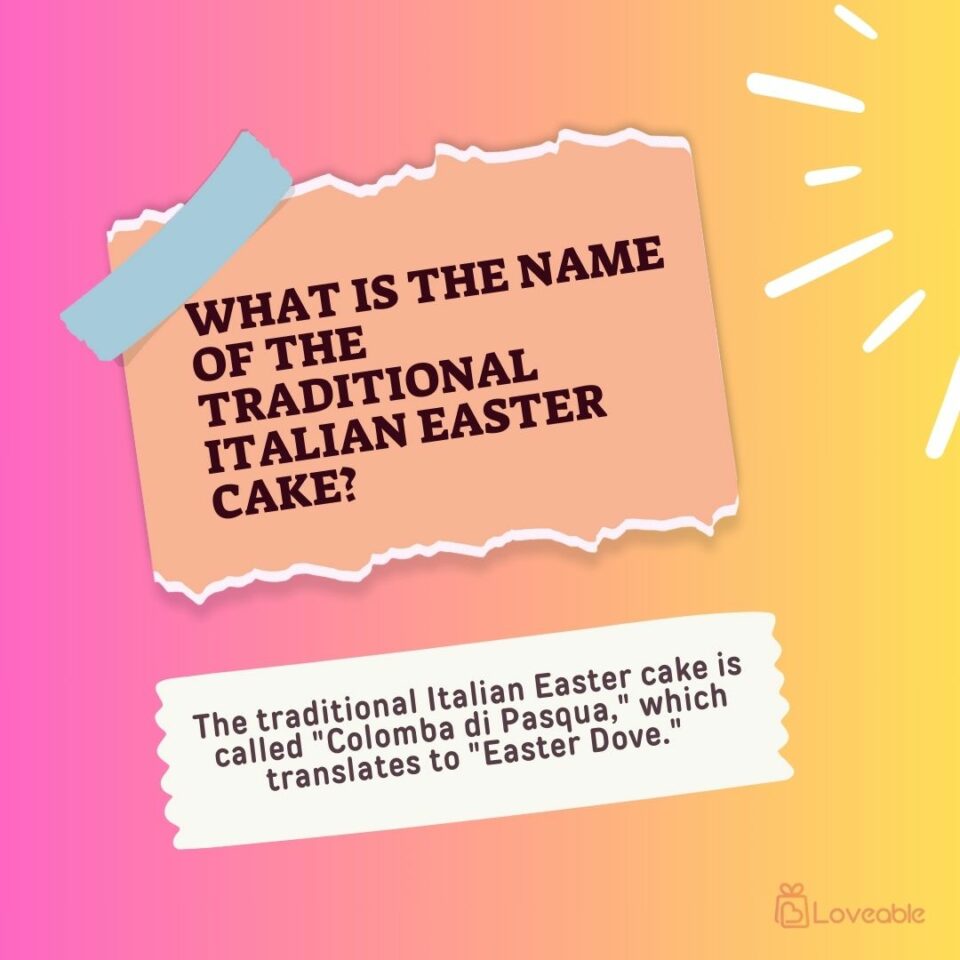 What is the name of the traditional Italian Easter cake
