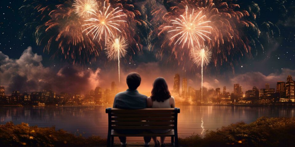 look at fireworks together