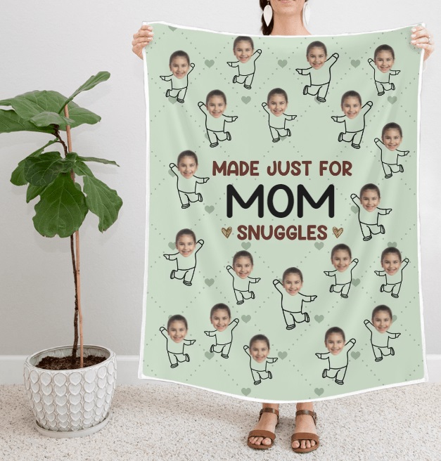 Made Just For Mom Snuggles Personalized Blanket