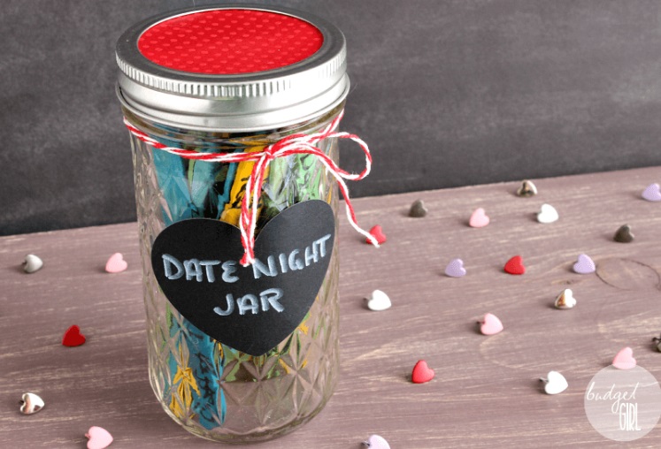 Date Night Jar with Dyed Popsicle Sticks