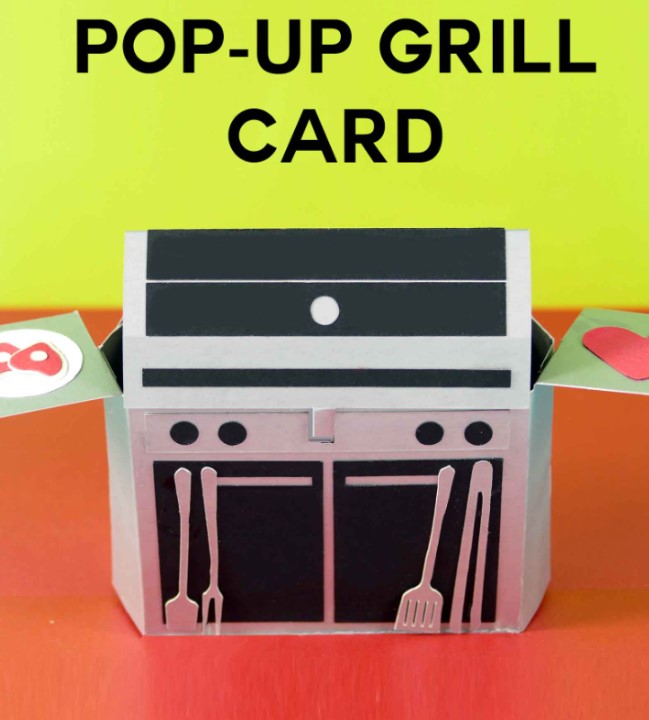Pop-Up Grill Fathers Day card