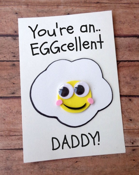 Punny Egg Fathers Day card