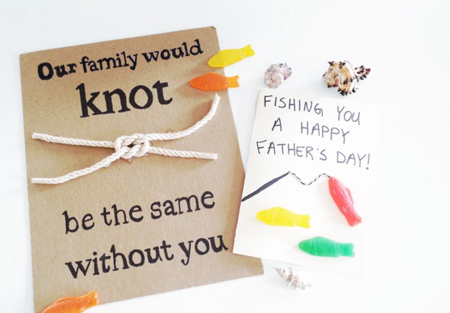DIY Knot  Fathers Day card