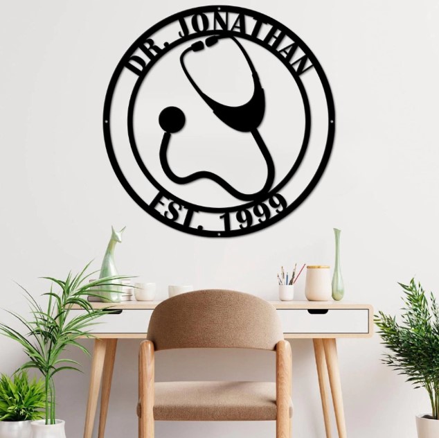 Personalized Doctor Cut Metal Sign