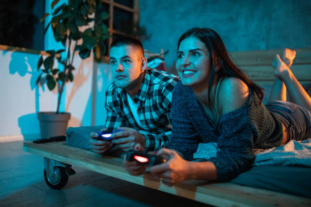  Playing a video game together