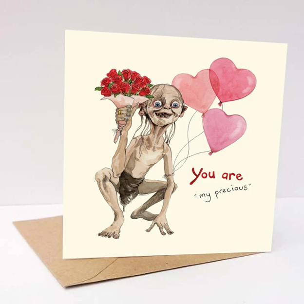 Gollum Valentines card