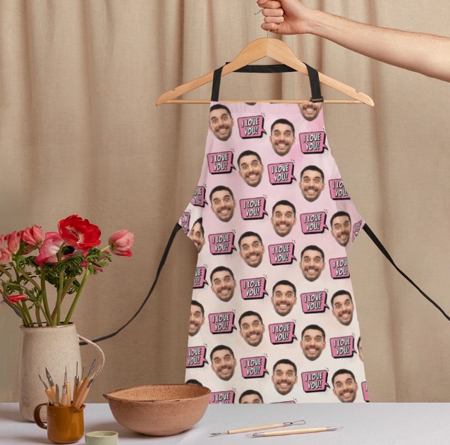 Custom Face And Background Grandparent Apron
