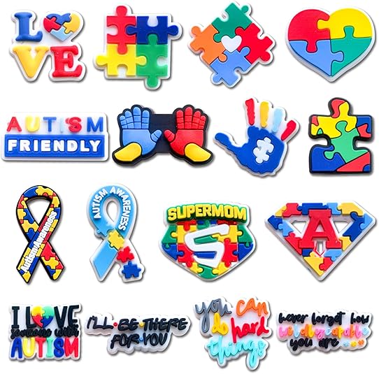 16Pcs Autism Awareness Charms