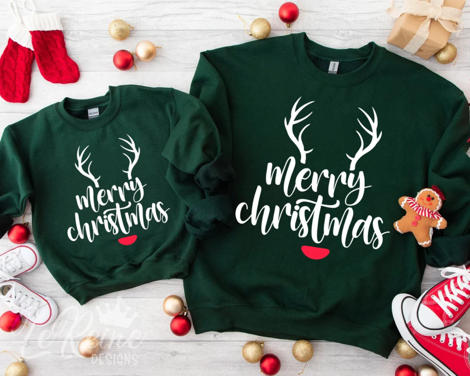 Matching Reindeer Antlers Shirts