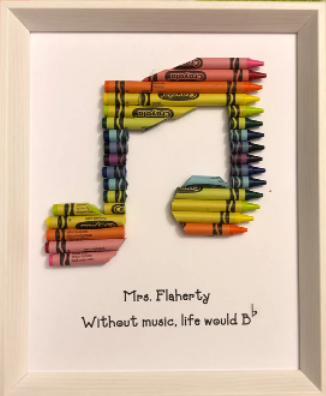 Crayon Music Note Print