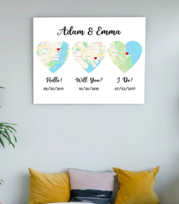 Custom Map Photo Print