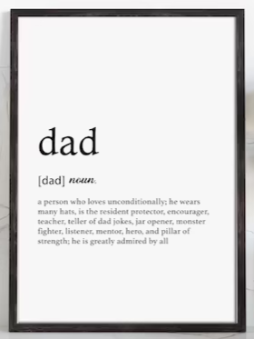 Dad Definition Print
