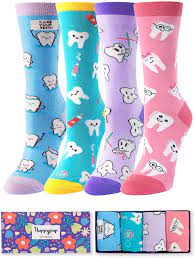 Teeth Reading Animal Food Medical Socks