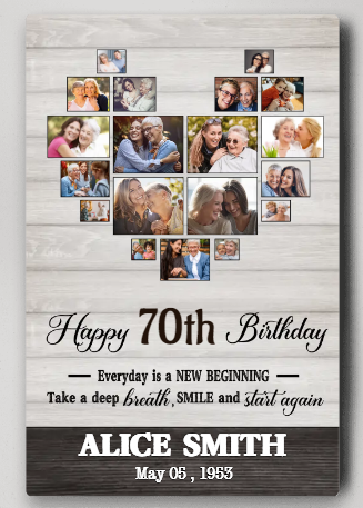 Gezxin Happy 70th Birthday Gifts for Women Men- Personalised 70 Year Yr Old Birthday  Gift Card for Female Male Him Her- 1954 Seventy Bday Presents Ideas  Keepsake : Amazon.co.uk: Stationery & Office