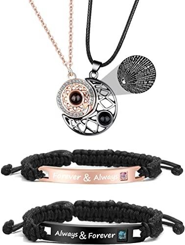 Couple Necklace Bracelet Set