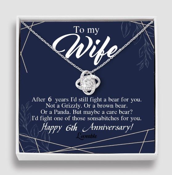 Personalized Anniversary Love Knot Necklace