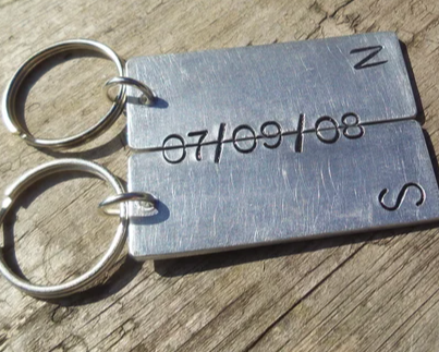 Matching Date Keychain