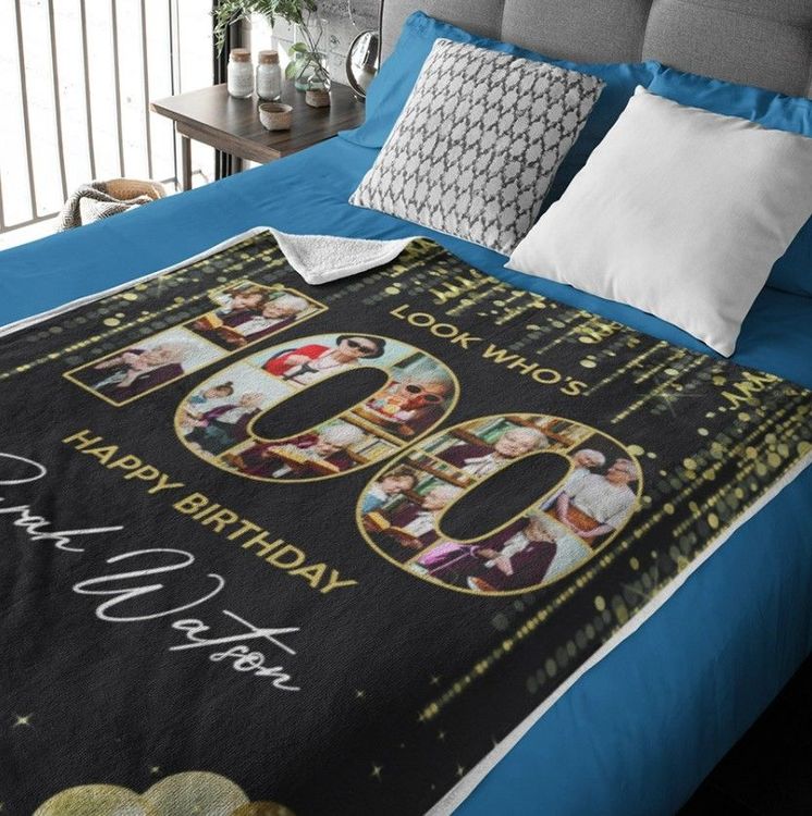 Look Who’s 100 Birthday Fleece Blanket