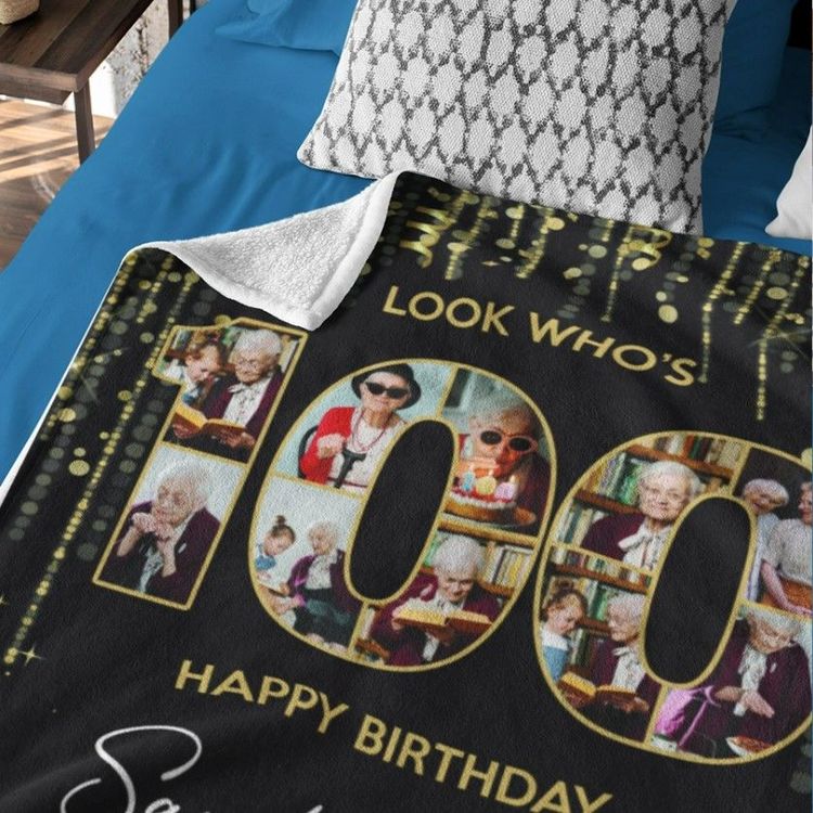 Look Who’s 100 Birthday Fleece Blanket