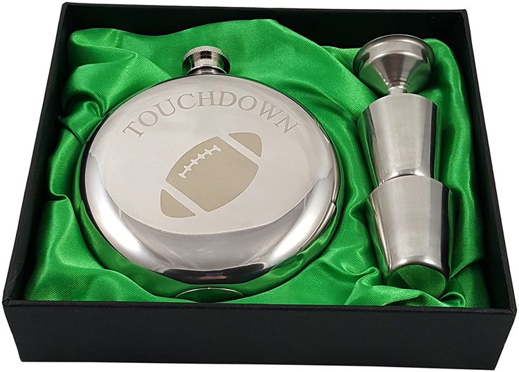 Football Flask Gift Set