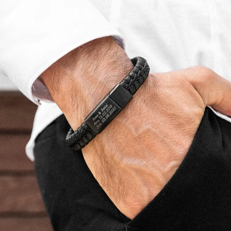 Personalized Engraved Man Bracelet