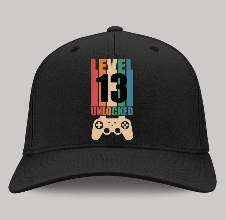 Level Unlocked Personalized Twill Cap For 13th Birthday