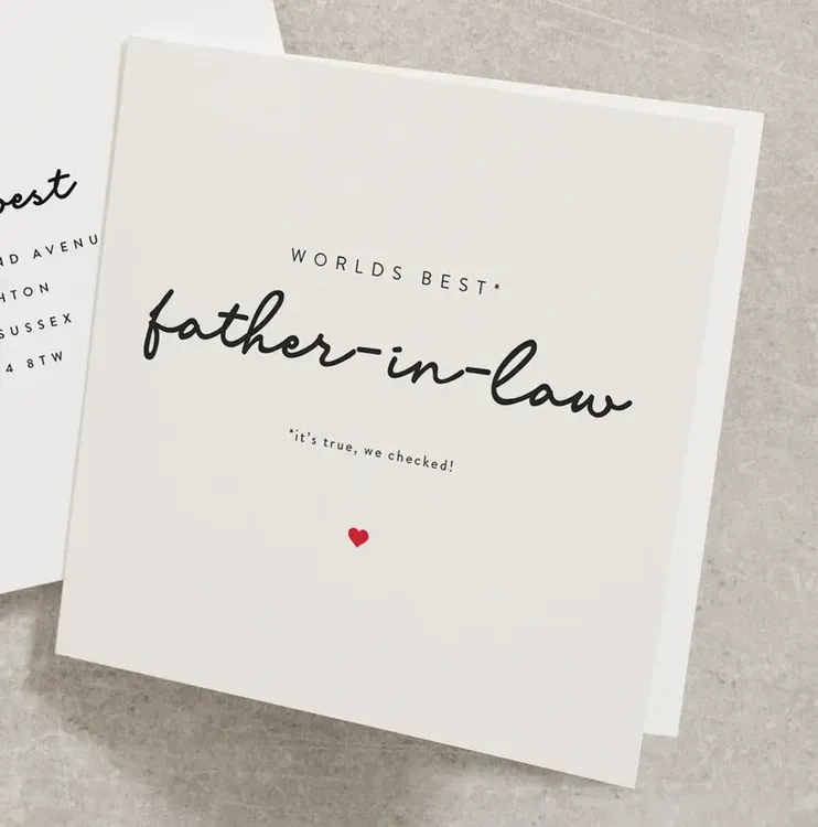 “Worlds Best Father In Law” Card