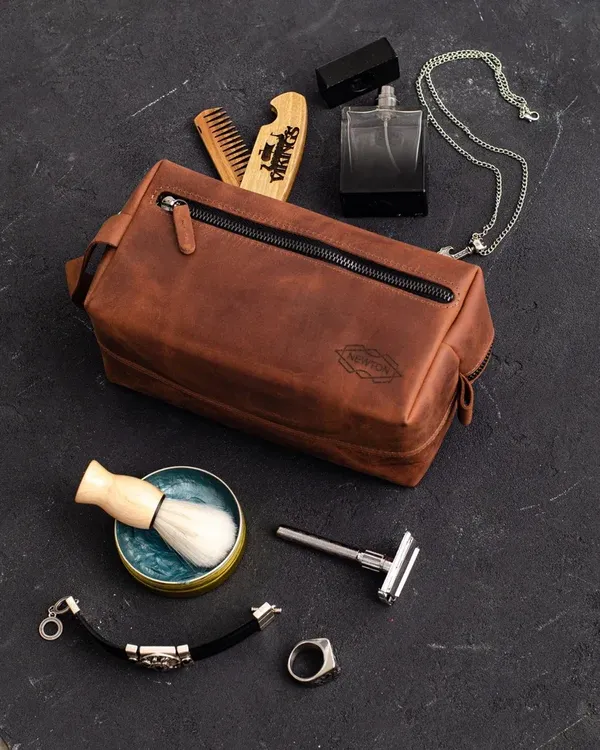 Handmade Leather Dopp Kit