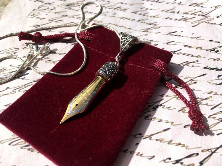 Pen Nib Pendant Necklace