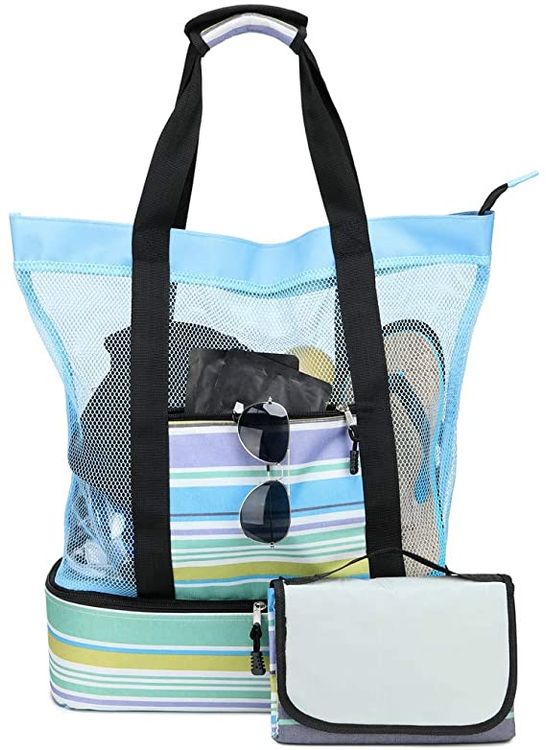 Acmebon Large Mesh Beach Tote Bag
