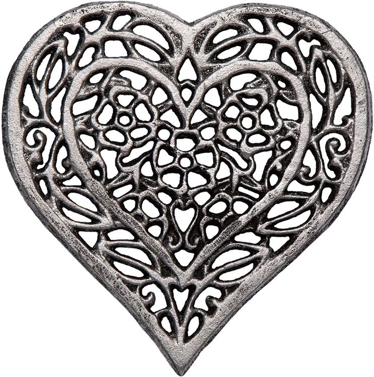 Cast Iron Heart Trivet