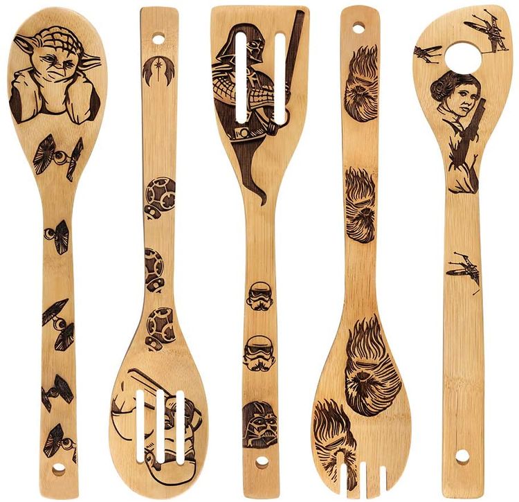 Star War Burned Wooden Spoons