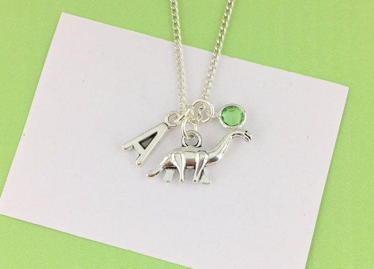 Personalized Brontosaurus Necklace