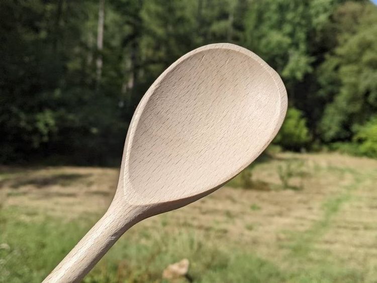Nicolas Cage Features on Wooden Spoon