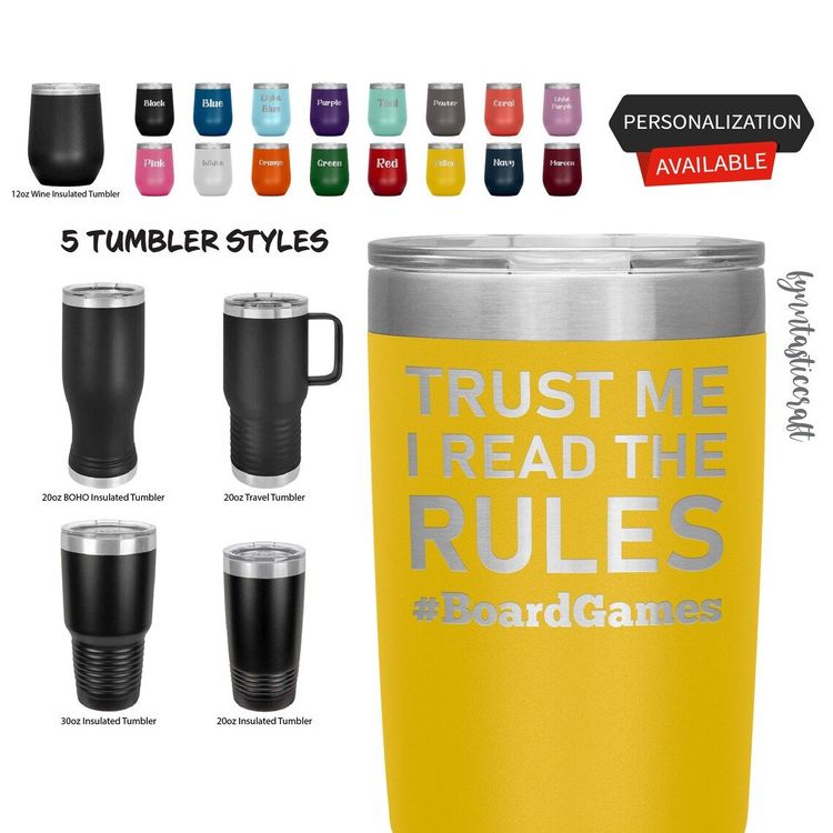 Board Games Tumbler
