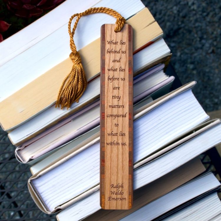 Engraved Wooden Bookmark