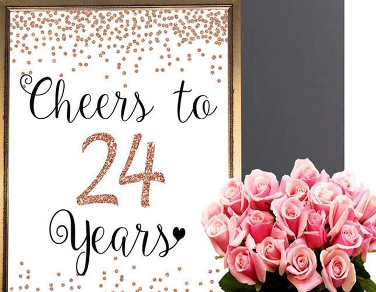 24th Anniversary Sign