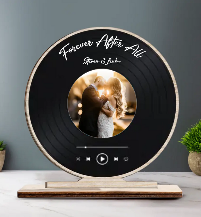 Forever After All – Personalized Upload Photo Wooden Plaque For Her