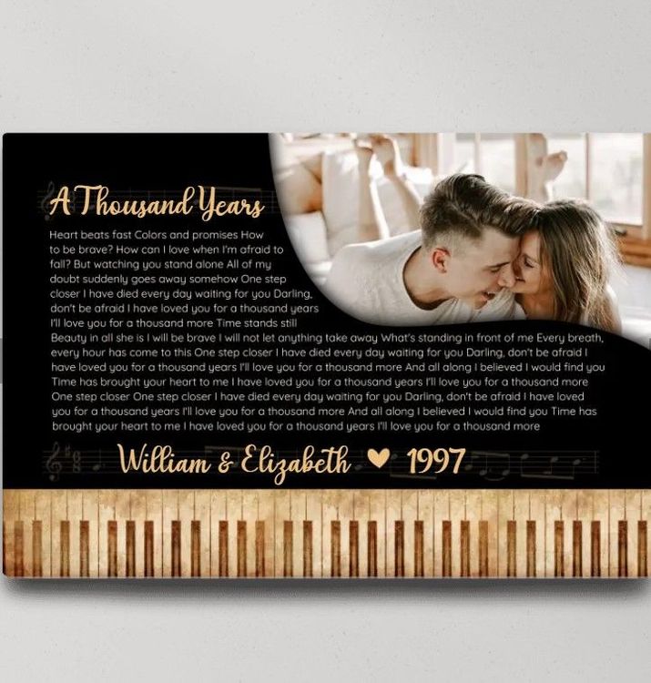 A Thousand Years Piano Art Canvas Poster for 25th Anniversary