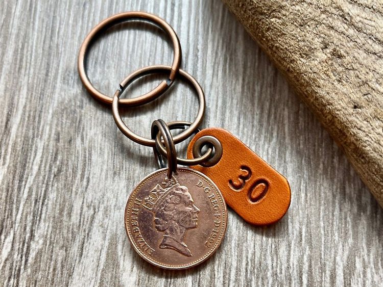 Two Pence Coin Keychain